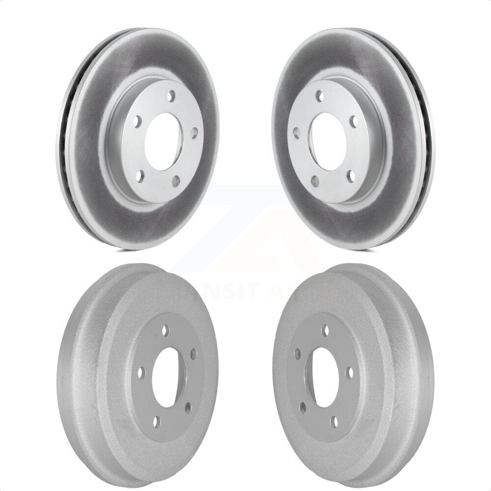 Front Rear Disc Brake Rotors Drums Kit For Ford Escape Mazda Tribute Mercury Mariner KG-101439 by Genius