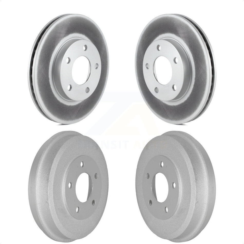 Front Rear Disc Brake Rotors Drums Kit For Ford Escape Mazda Tribute Mercury Mariner KG-101439 by Genius