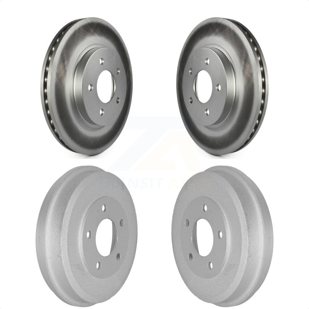 Front Rear Disc Brake Rotors Drums Kit For Ford Escape Mercury Mariner Mazda Tribute KG-101440 by Genius