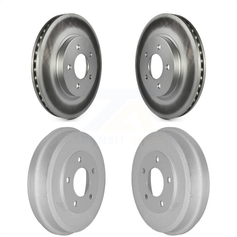 Front Rear Disc Brake Rotors Drums Kit For Ford Escape Mercury Mariner Mazda Tribute KG-101440 by Genius