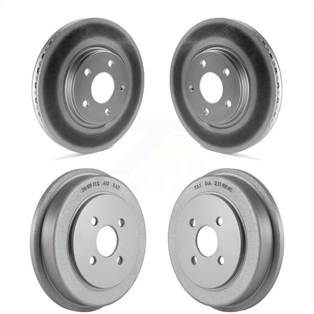 Front Rear Disc Brake Rotors Drums Kit For 2006 Pontiac Pursuit With Brakes KG-101448 by Genius