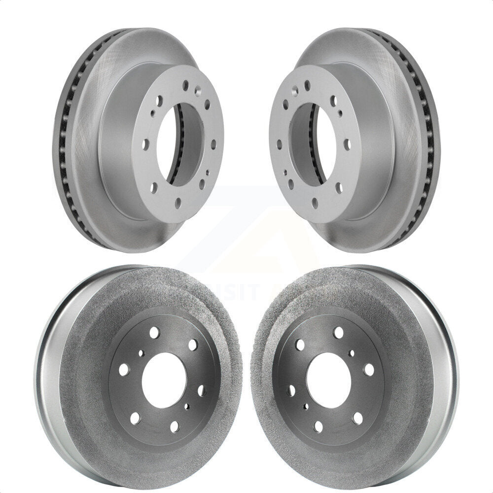 Front Rear Disc Brake Rotors Drums Kit For 2011 Chevrolet Silverado 1500 Hybrid KG-101452 by Genius