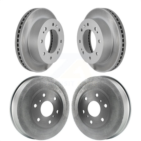 Front Rear Disc Brake Rotors Drums Kit For 2011 Chevrolet Silverado 1500 Hybrid KG-101452 by Genius