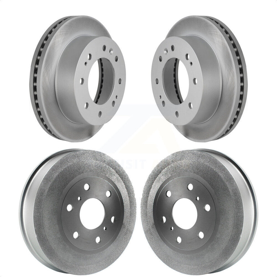 Front Rear Disc Brake Rotors Drums Kit For 2011 Chevrolet Silverado 1500 Hybrid KG-101452 by Genius