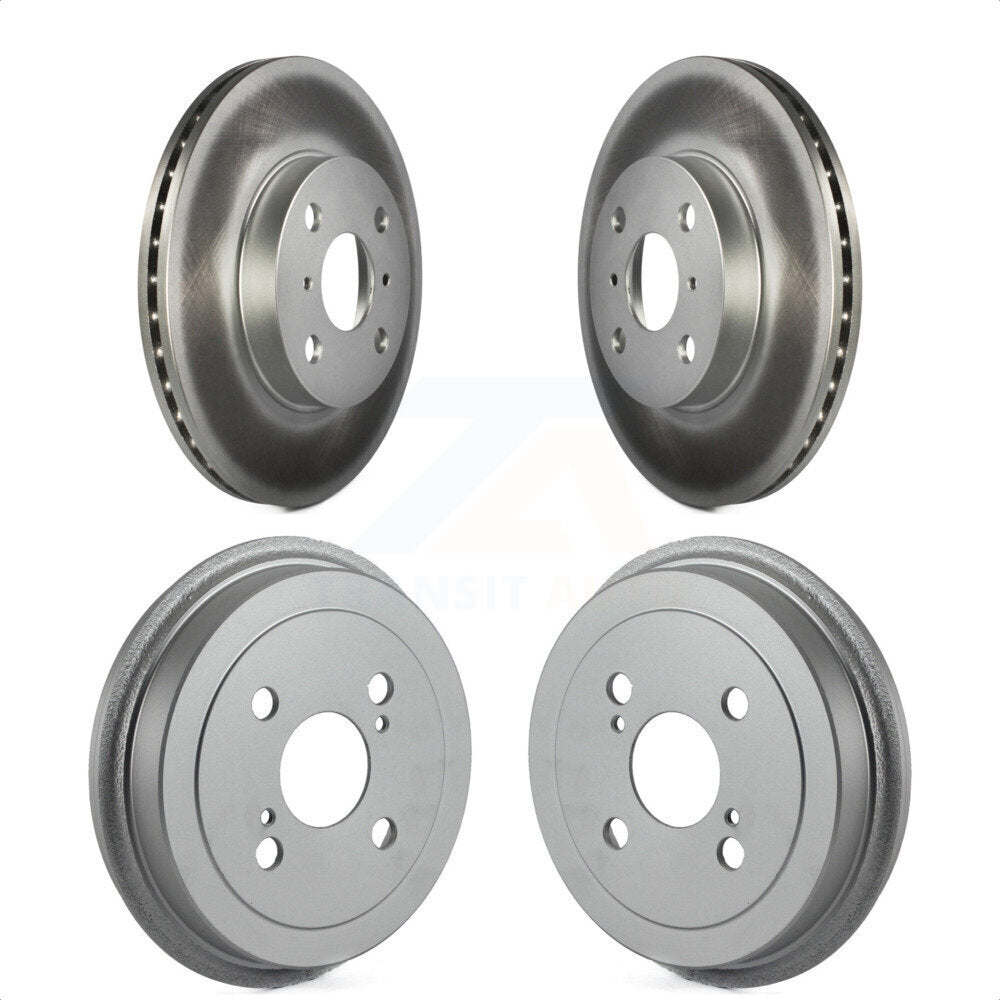 Front Rear Disc Brake Rotors Drums Kit For Toyota Echo KG-101456 by Genius