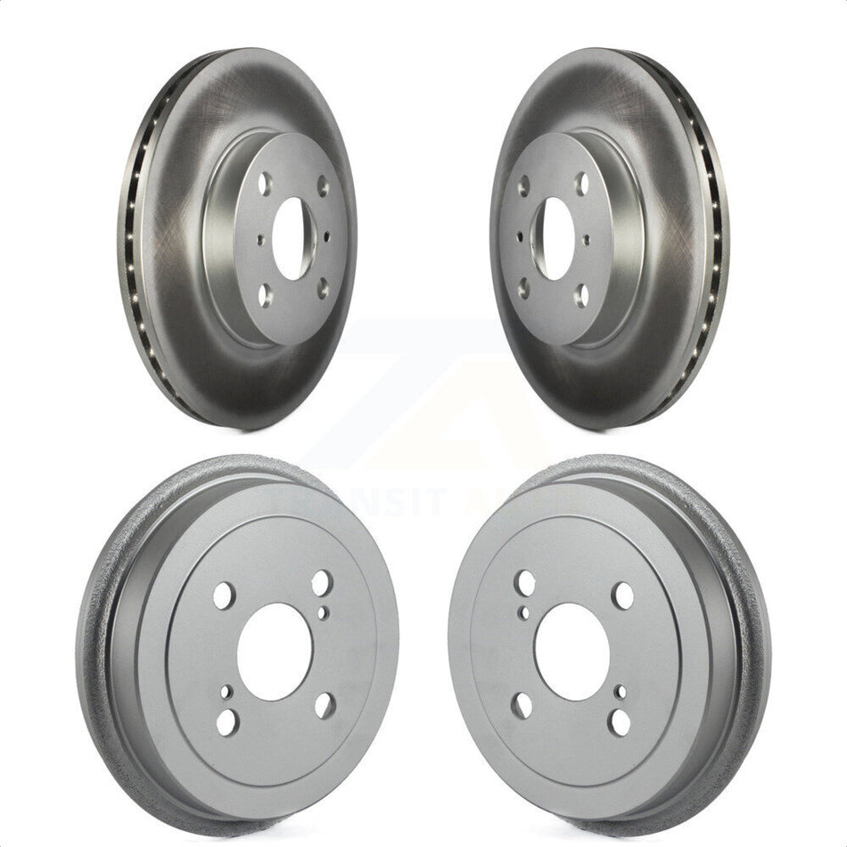 Front Rear Disc Brake Rotors Drums Kit For Toyota Echo KG-101456 by Genius