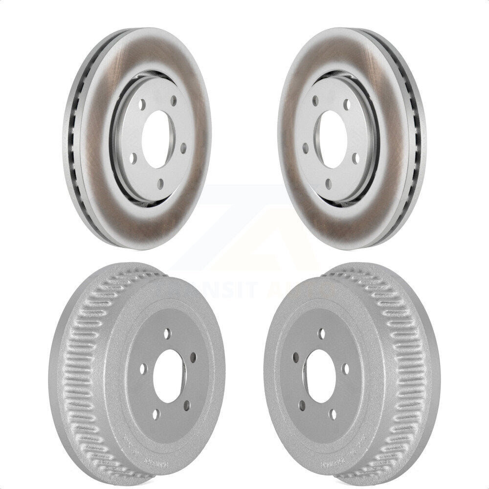 Front Rear Disc Brake Rotors Drums Kit For Dodge Chrysler Town & Country Grand Caravan Voyager KG-101458 by Genius