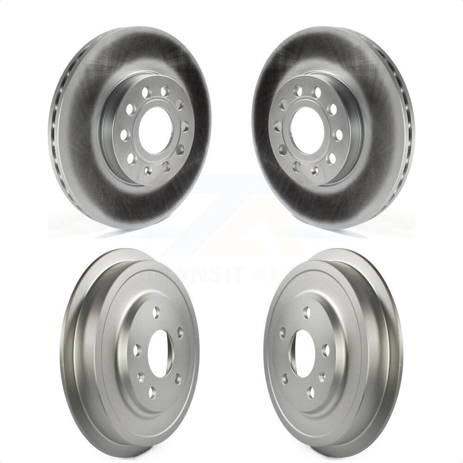 Front Rear Disc Brake Rotors Drums Kit For Volkswagen Jetta Beetle With 288mm Diameter Rotor KG-101459 by Genius