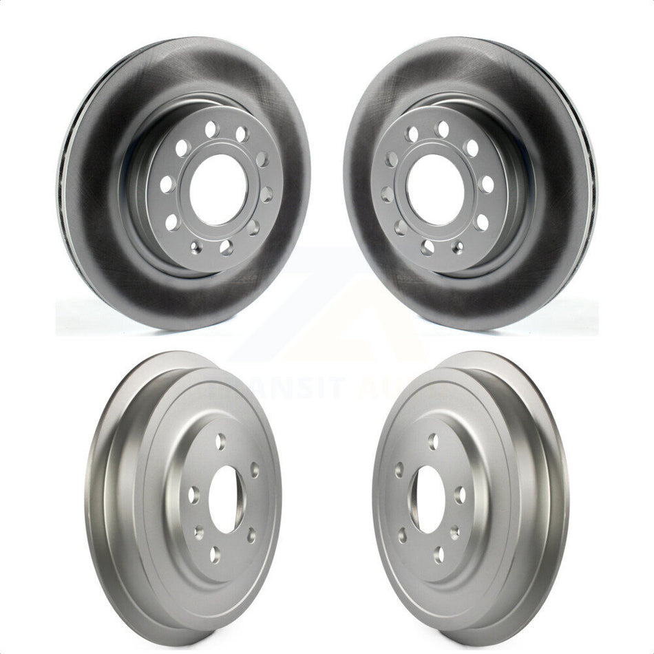 Front Rear Disc Brake Rotors Drums Kit For 2011-2012 Volkswagen Jetta With 280mm Diameter Rotor KG-101460 by Genius