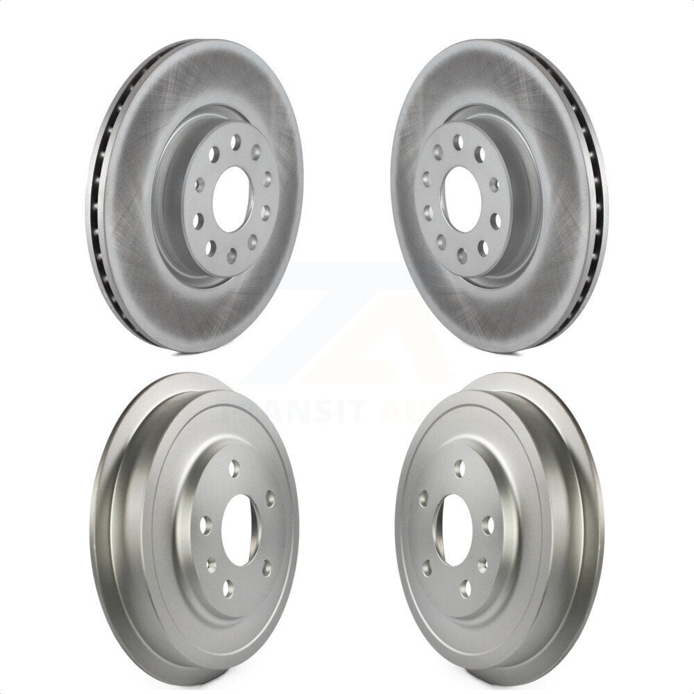 Front Rear Disc Brake Rotors Drums Kit For Volkswagen Jetta Beetle With 312mm Diameter Rotor KG-101461 by Genius