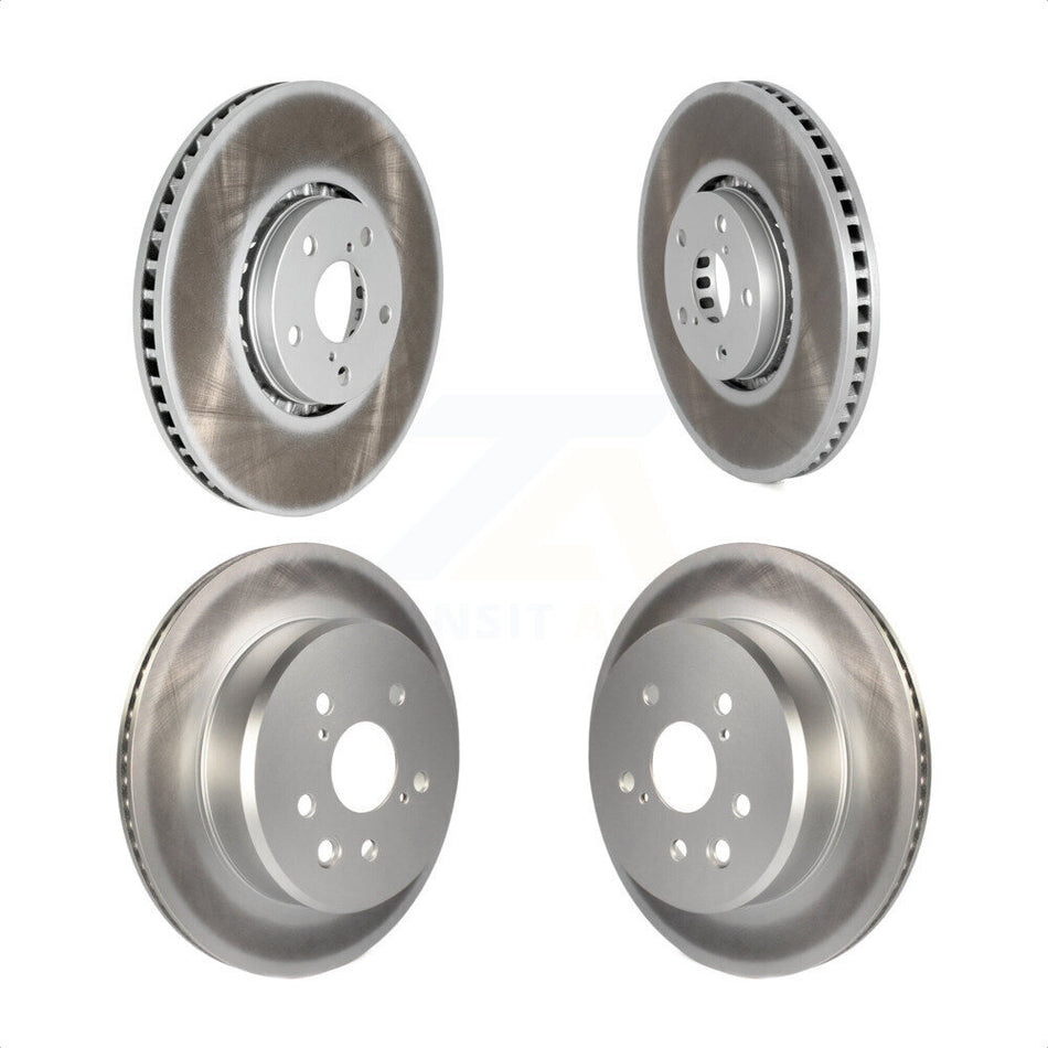 Front Rear Coated Disc Brake Rotors And Hub Assembly Kit For Lexus IS200t GS350 IS300 IS350 KG-101476 by Genius