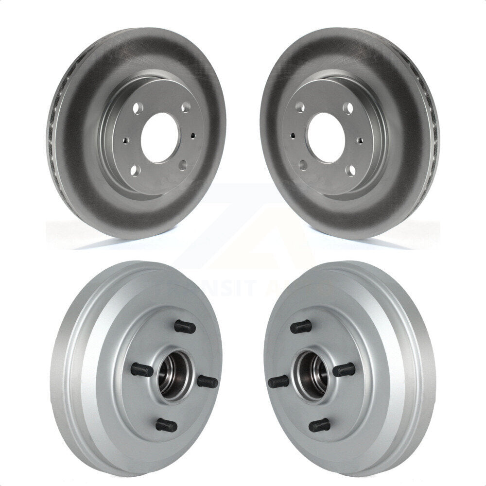 Front Rear Disc Brake Rotors Drums Kit For 2009-2011 Ford Focus KG-101495 by Genius