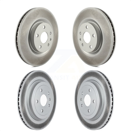 Front Rear Coated Disc Brake Rotors Kit For Cadillac CTS With Heavy Duty Brakes KG-101499 by Genius