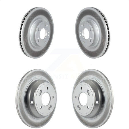 Front Rear Coated Disc Brake Rotors Kit For 2009-2011 Hyundai Genesis 3.8L KG-101502 by Genius