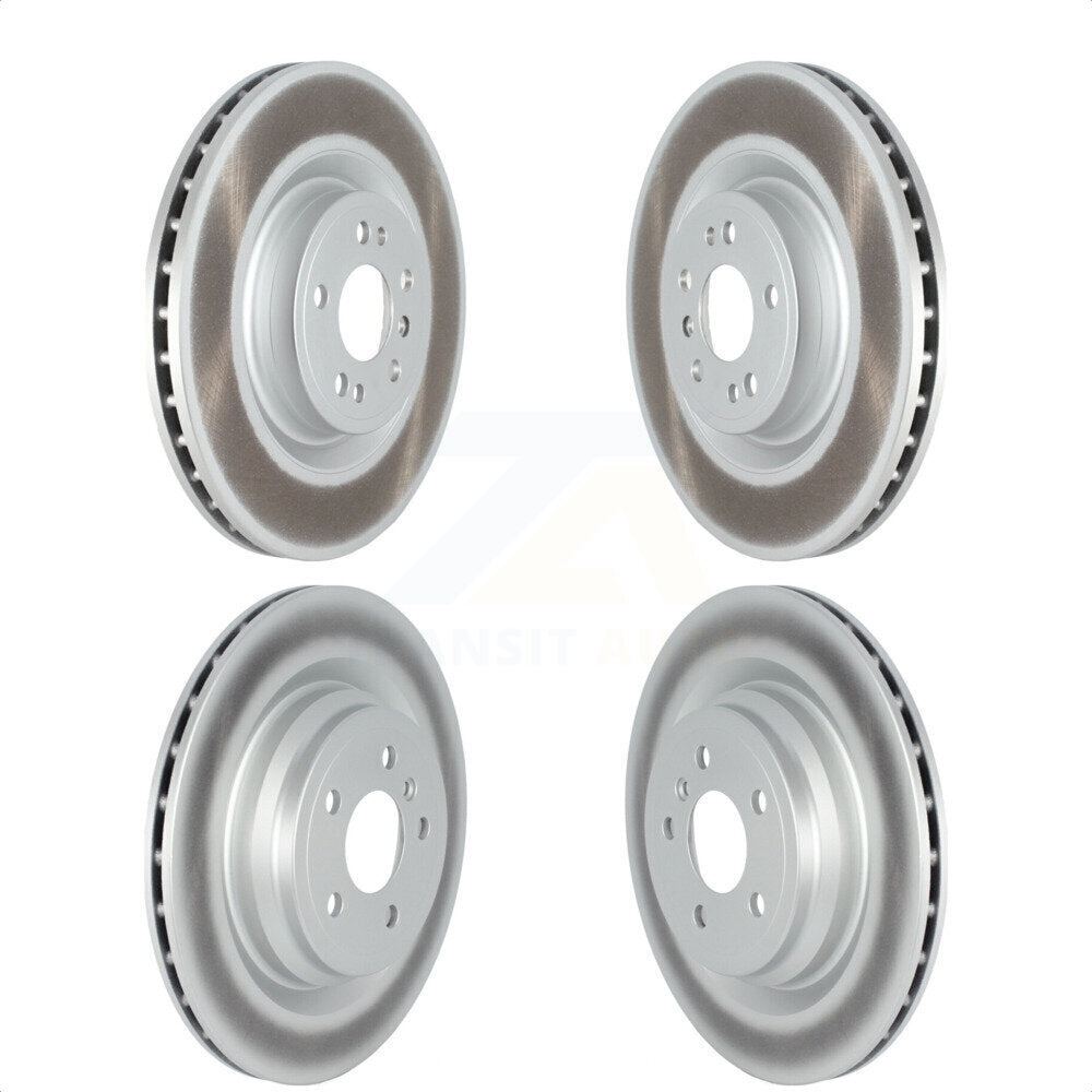 Front Rear Coated Disc Brake Rotors Kit For Mercedes-Benz GLE400 Without Sport Package KG-101527 by Genius