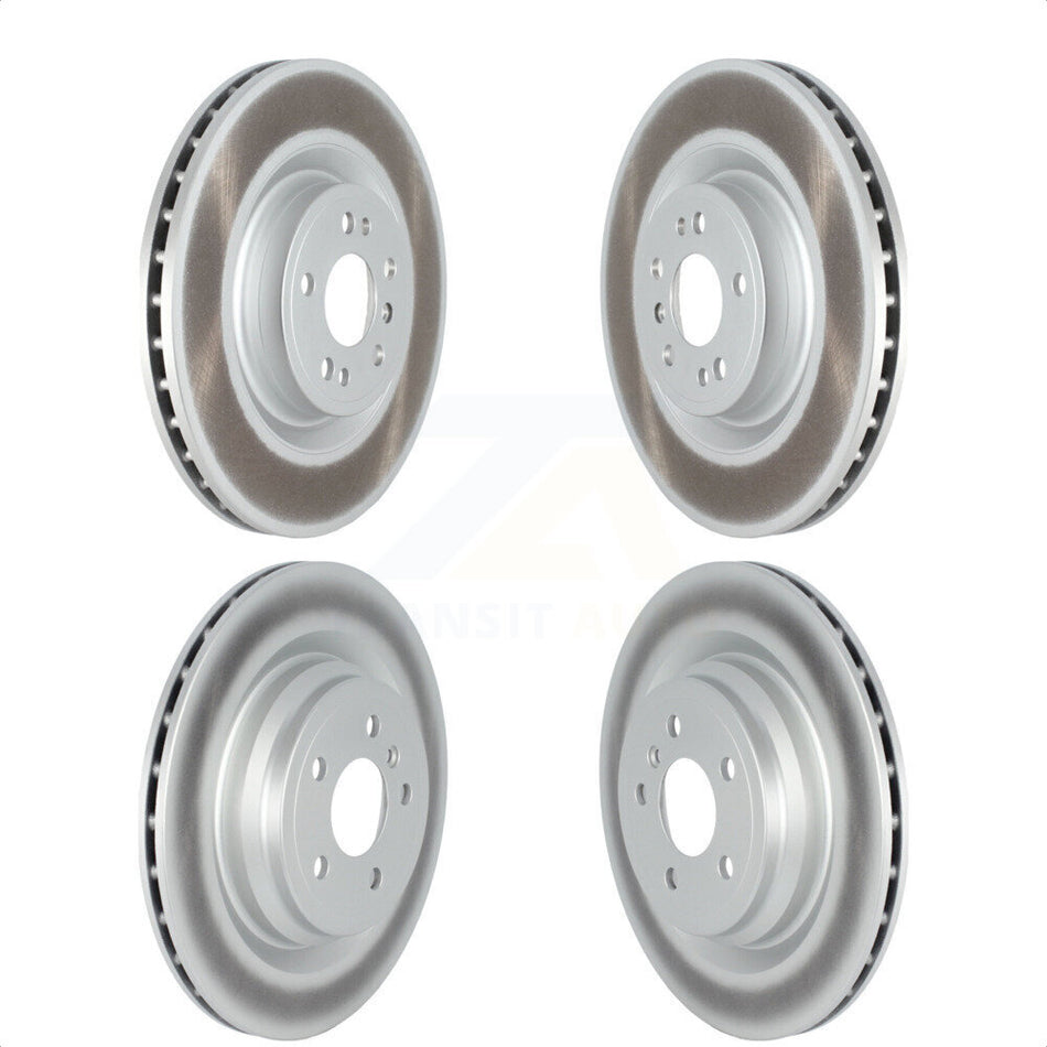 Front Rear Coated Disc Brake Rotors Kit For Mercedes-Benz GLE400 Without Sport Package KG-101527 by Genius