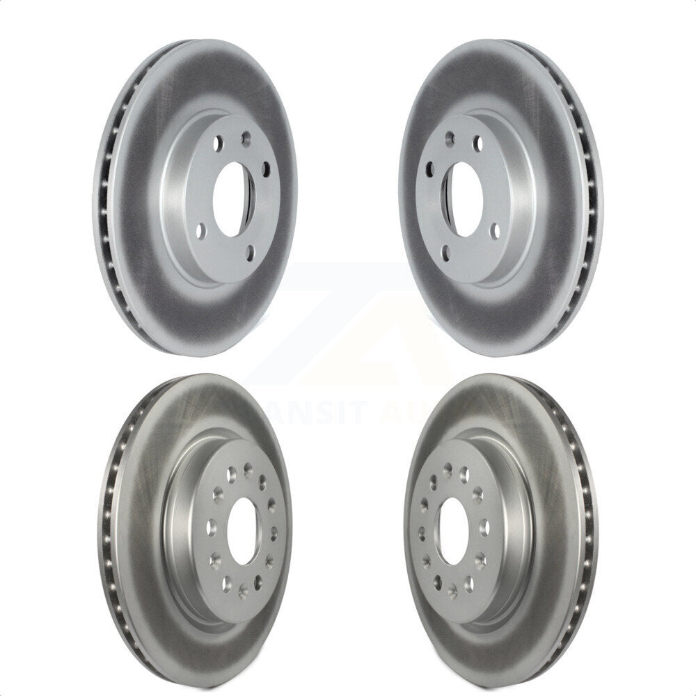 Front Rear Coated Disc Brake Rotors Kit For 2019 Chevrolet Spark KG-101536 by Genius