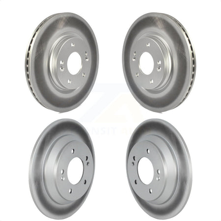 Front Rear Coated Disc Brake Rotors Kit For Hyundai Kona Kia Soul KG-101540 by Genius