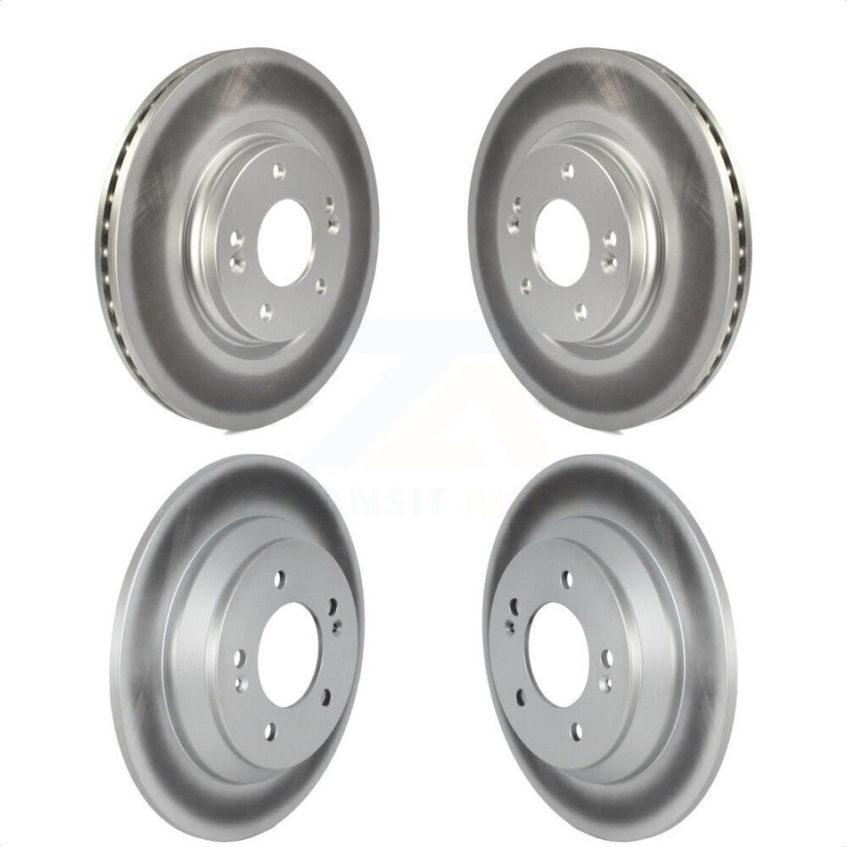 Front Rear Coated Disc Brake Rotors Kit For Hyundai Kona Kia Soul KG-101540 by Genius