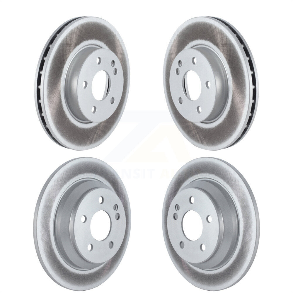 Front Rear Coated Disc Brake Rotors Kit For 2016-2021 Mercedes-Benz Metris KG-101542 by Genius