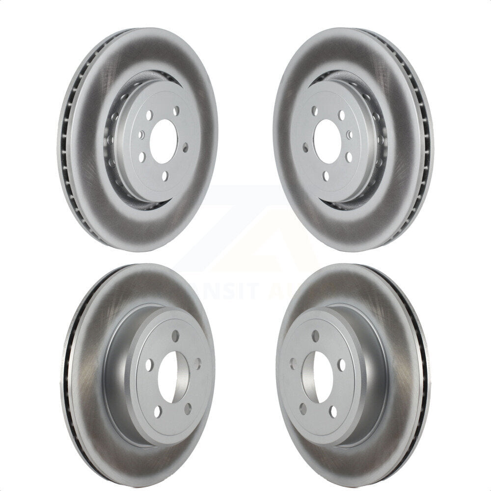 Front Rear Coated Disc Brake Rotors Kit For Dodge Charger With 355mm Diameter Rotor KG-101565 by Genius