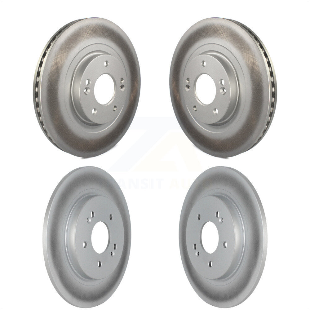 Front Rear Coated Disc Brake Rotors Kit For 2019-2020 Hyundai Santa Fe KG-101571 by Genius