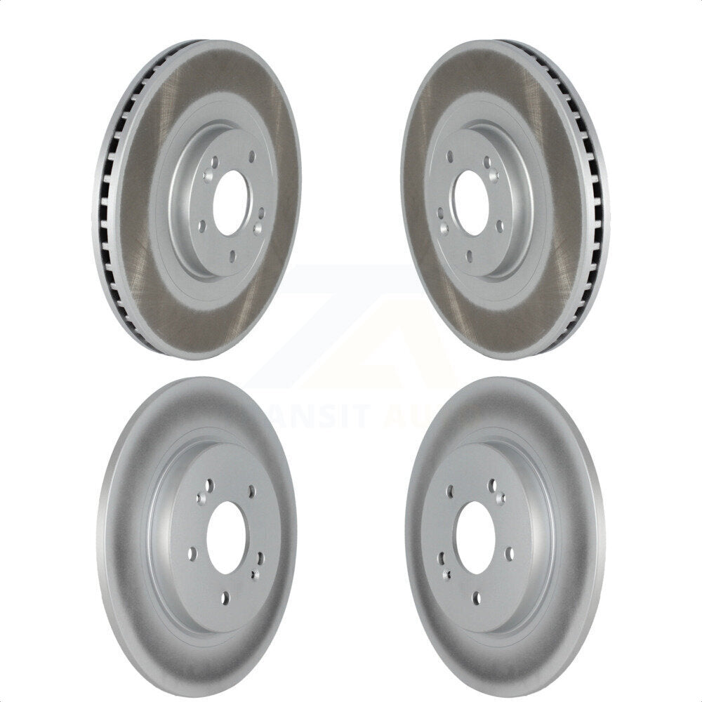 Front Rear Coated Disc Brake Rotors Kit For Kia Telluride Hyundai Palisade KG-101572 by Genius