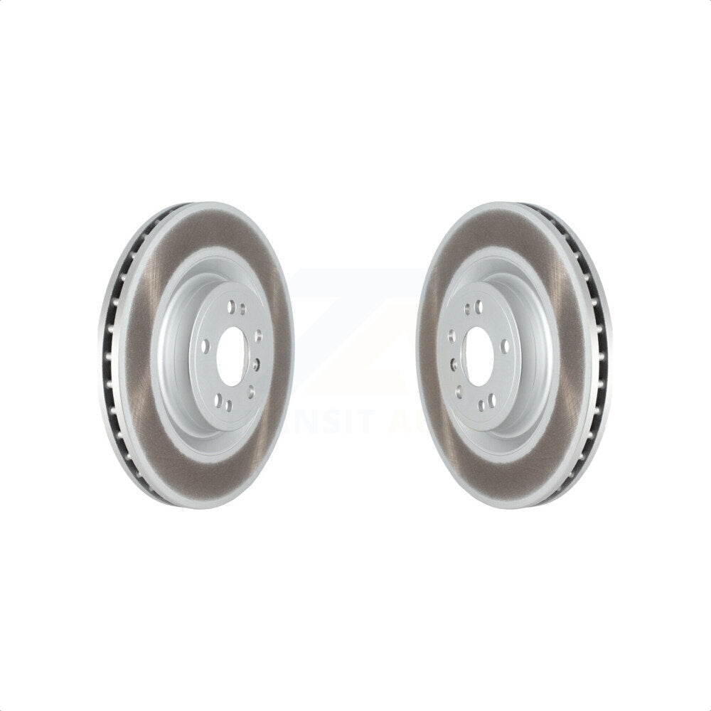 Front Coated Disc Brake Rotors Pair For Mercedes-Benz GLS450 GL450 GL350 GLE400 ML400 GLS350d KG-101618 by Genius