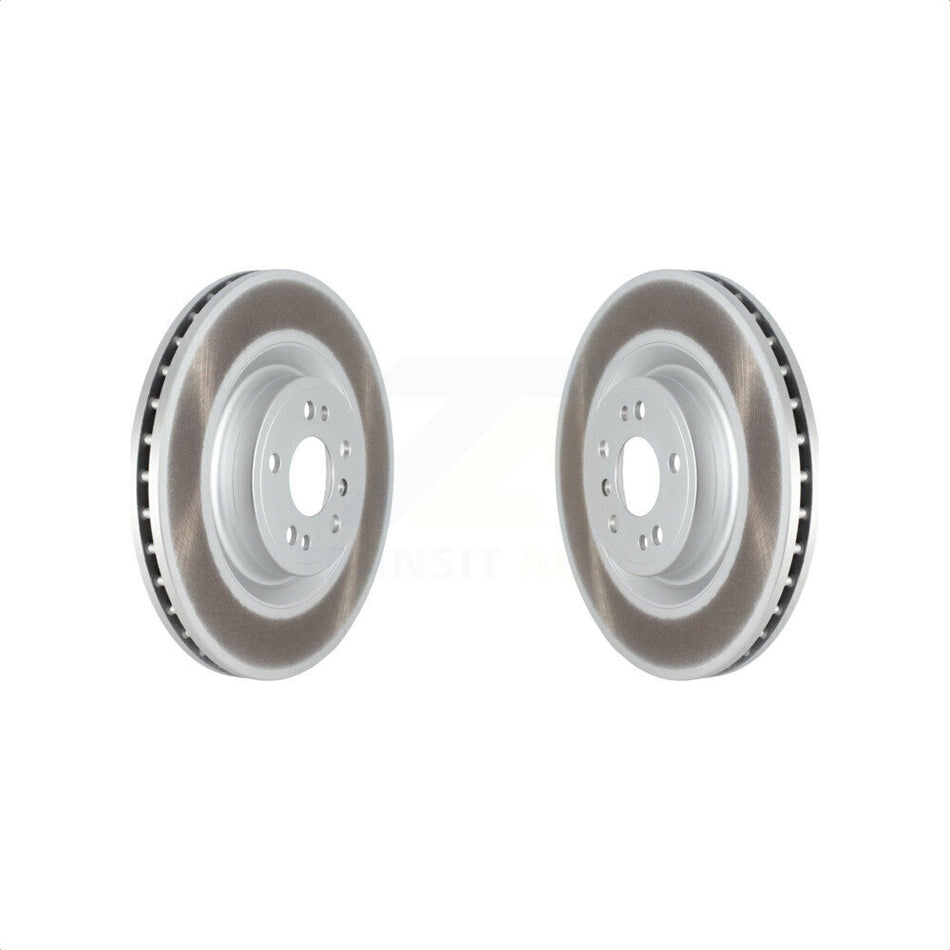 Front Coated Disc Brake Rotors Pair For Mercedes-Benz GLS450 GL450 GL350 GLE400 ML400 GLS350d KG-101618 by Genius