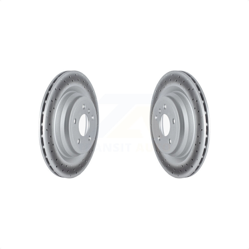 Rear Coated Disc Brake Rotors Pair For Mercedes-Benz ML350 GLE350 GLE43 AMG GLE400 GLE450 ML400 GLE300d ML550 GLE550e KG-101634 by Genius