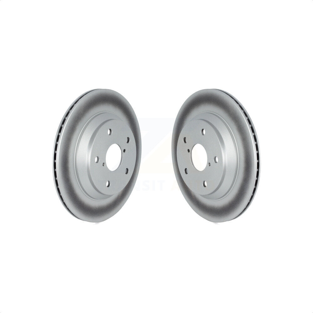 Rear Coated Disc Brake Rotors Pair For Subaru Forester KG-101657 by Genius