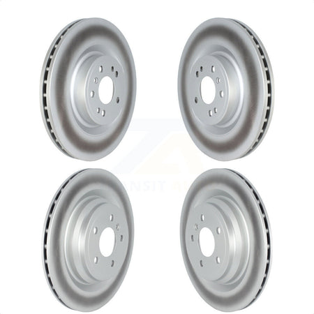 Front Rear Coated Disc Brake Rotors Kit For 2016-2017 Mercedes-Benz GLE400 With AMG Package KG-101689 by Genius