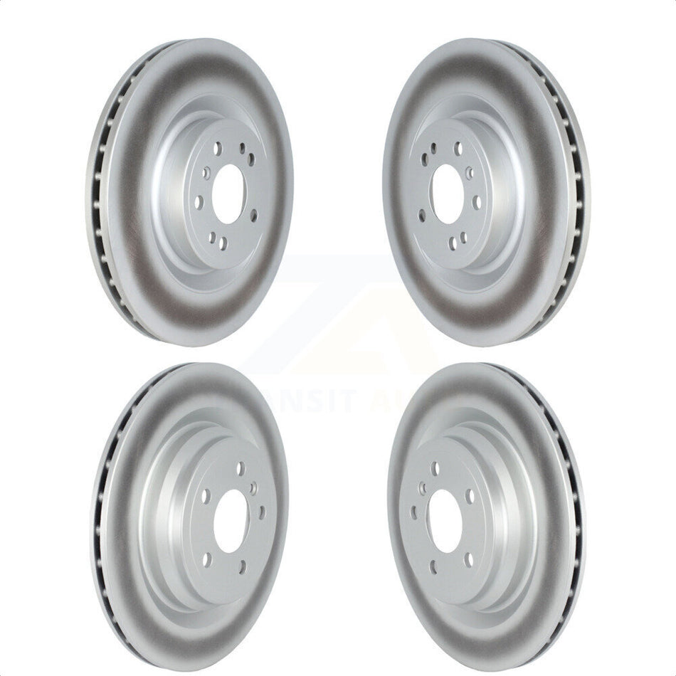 Front Rear Coated Disc Brake Rotors Kit For 2016-2017 Mercedes-Benz GLE400 With AMG Package KG-101689 by Genius