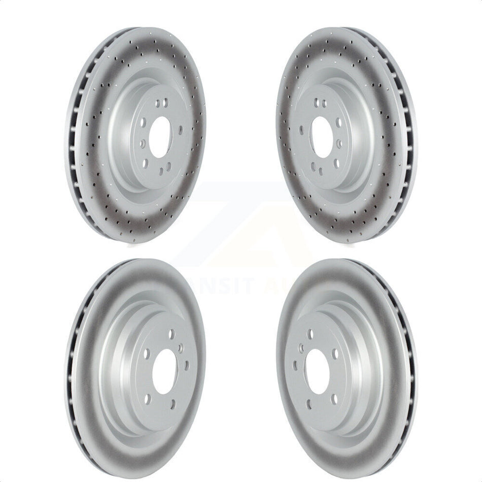 Front Rear Coated Disc Brake Rotors Kit For 2016-2017 Mercedes-Benz GLE400 With AMG Package KG-101690 by Genius
