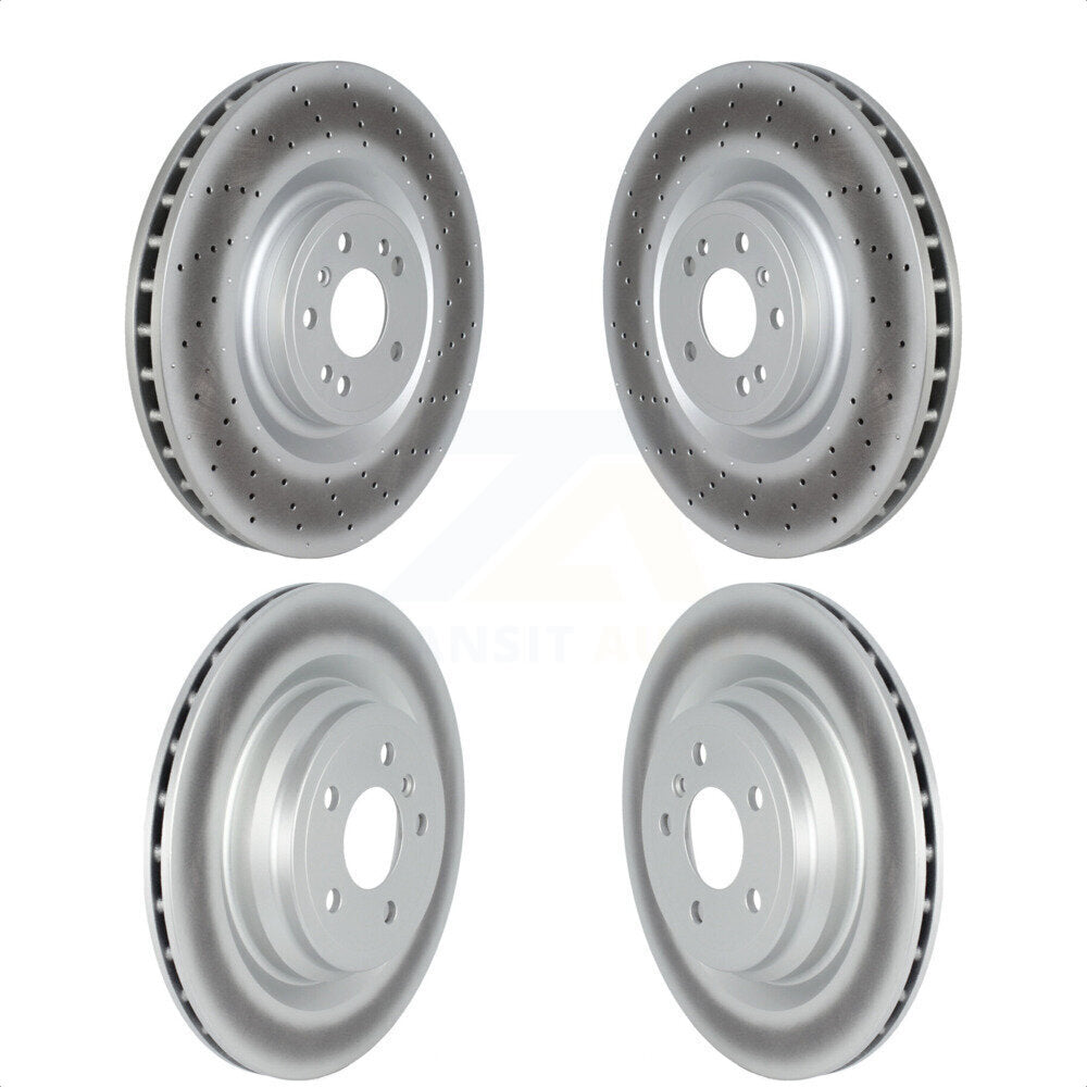 Front Rear Coated Disc Brake Rotors Kit For Mercedes-Benz GLE43 AMG GLE450 GLE400 ML550 GLE550e KG-101694 by Genius