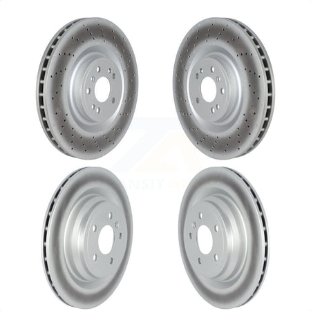 Front Rear Coated Disc Brake Rotors Kit For Mercedes-Benz GLE43 AMG GLE450 GLE400 ML550 GLE550e KG-101694 by Genius