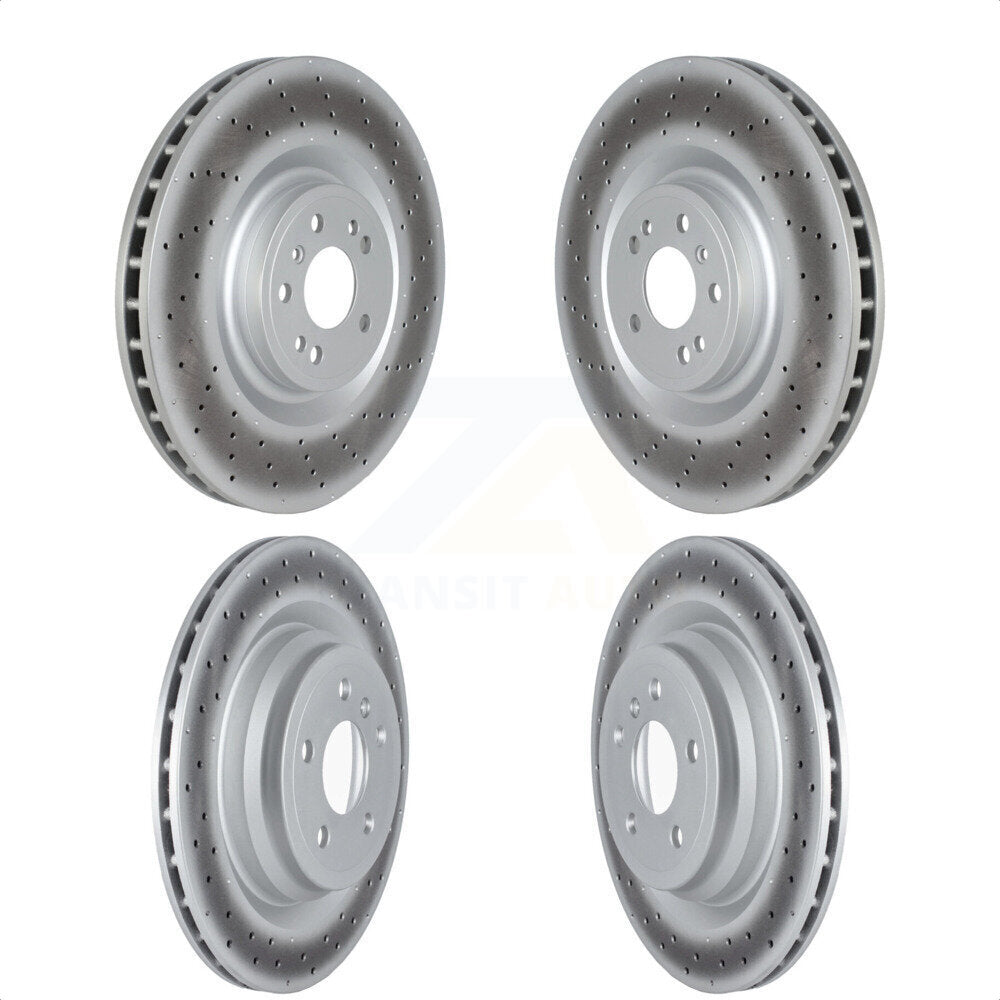 Front Rear Coated Disc Brake Rotors Kit For Mercedes-Benz GLE43 AMG GLE450 GLE400 ML550 GLE550e KG-101696 by Genius