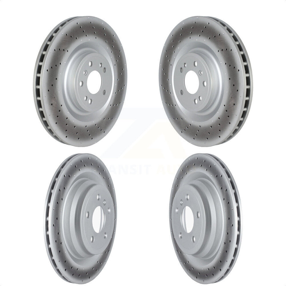 Front Rear Coated Disc Brake Rotors Kit For Mercedes-Benz GLE43 AMG GLE450 GLE400 ML550 GLE550e KG-101696 by Genius