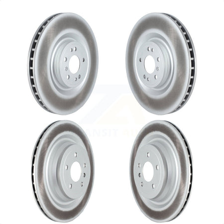 Front Rear Coated Disc Brake Rotors Kit For Mercedes-Benz GLS450 GL450 GLS550 GL350 GL550 ML250 ML63 AMG KG-101704 by Genius