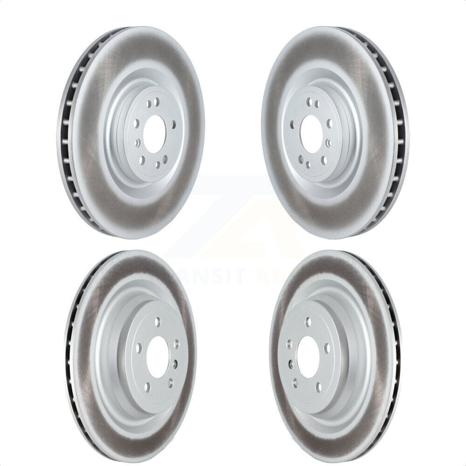 Front Rear Coated Disc Brake Rotors Kit For Mercedes-Benz GLS450 GL450 GLS550 GL350 GL550 ML250 ML63 AMG KG-101704 by Genius