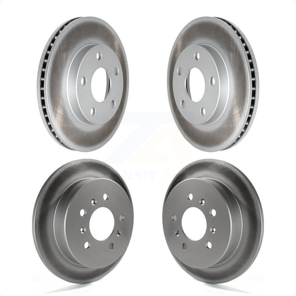 Front Rear Coated Disc Brake Rotors Kit For Pontiac Grand Am Oldsmobile Alero KG-101734 by Genius