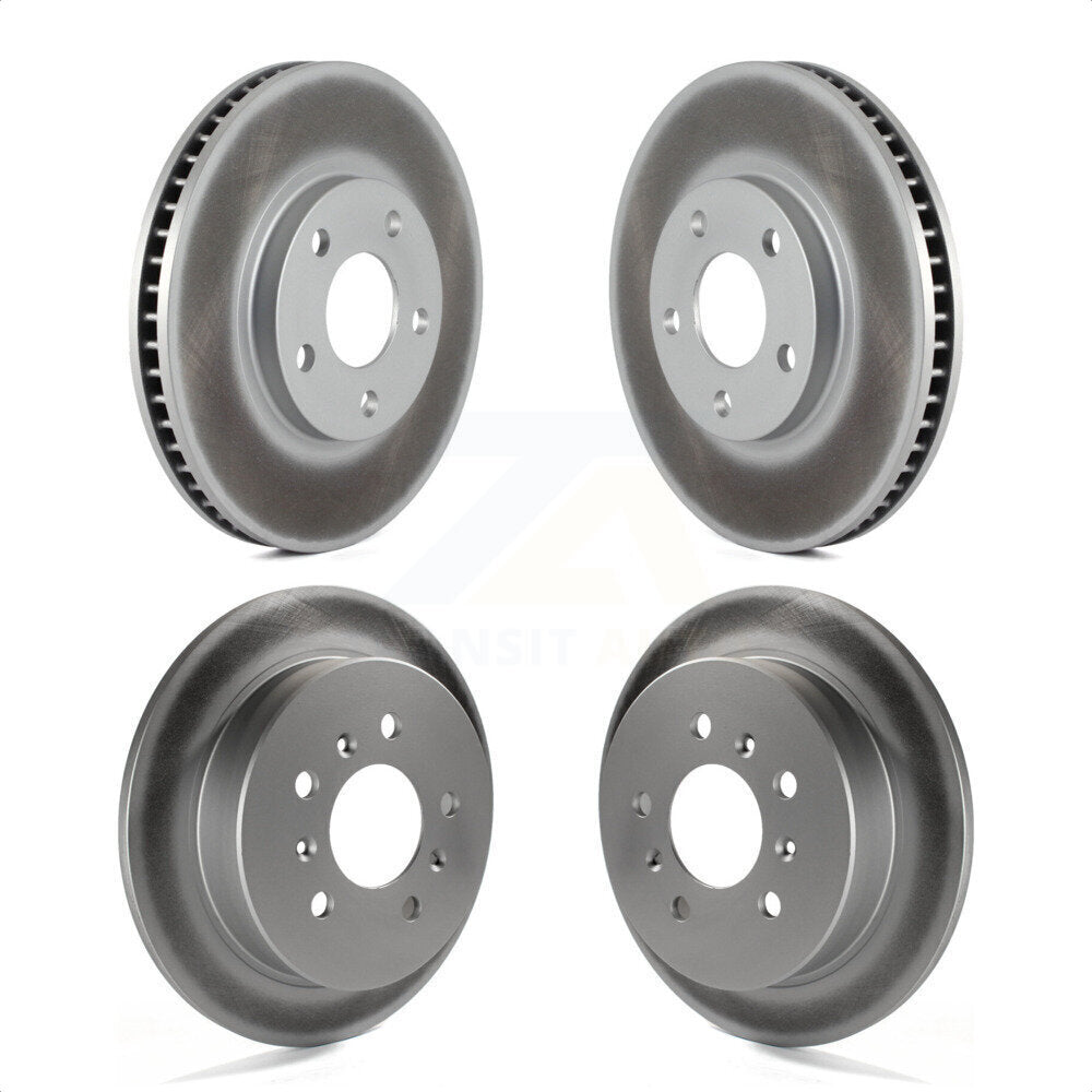 Front Rear Coated Disc Brake Rotors Kit For Chevrolet Impala Monte Carlo Oldsmobile Intrigue KG-101736 by Genius