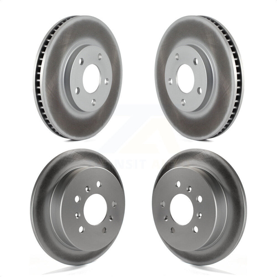 Front Rear Coated Disc Brake Rotors Kit For Chevrolet Impala Monte Carlo Oldsmobile Intrigue KG-101736 by Genius