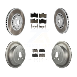 Front Rear Coated Disc Brake Rotors And Ceramic Pads Kit (6Pc) For Lexus IS350 GS350 GS430 GS450h GS460 KGC-100011