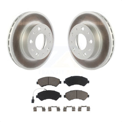 Front Coated Disc Brake Rotors And Ceramic Pads Kit For Ram ProMaster 1500 2500 3500 KGC-100040