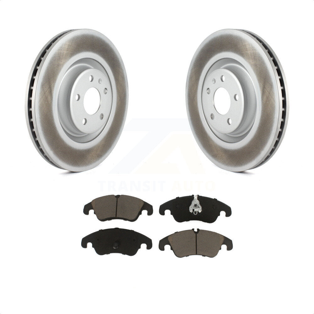 Front Coated Disc Brake Rotors And Ceramic Pads Kit For Audi A6 KGC-100044 by Transit Auto