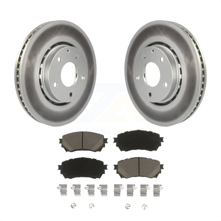 Front Coated Disc Brake Rotors And Ceramic Pads Kit For 2019-2021 Mazda 6 Naturally Aspirated KGC-100060 by Transit Auto