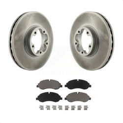Front Coated Disc Brake Rotors And Ceramic Pads Kit For Ford Transit-350 HD KGC-100074
