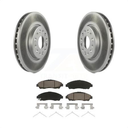 Front Coated Disc Brake Rotors And Ceramic Pads Kit For Chevrolet Traverse GMC Acadia Buick Enclave Blazer KGC-100101 by Transit Auto