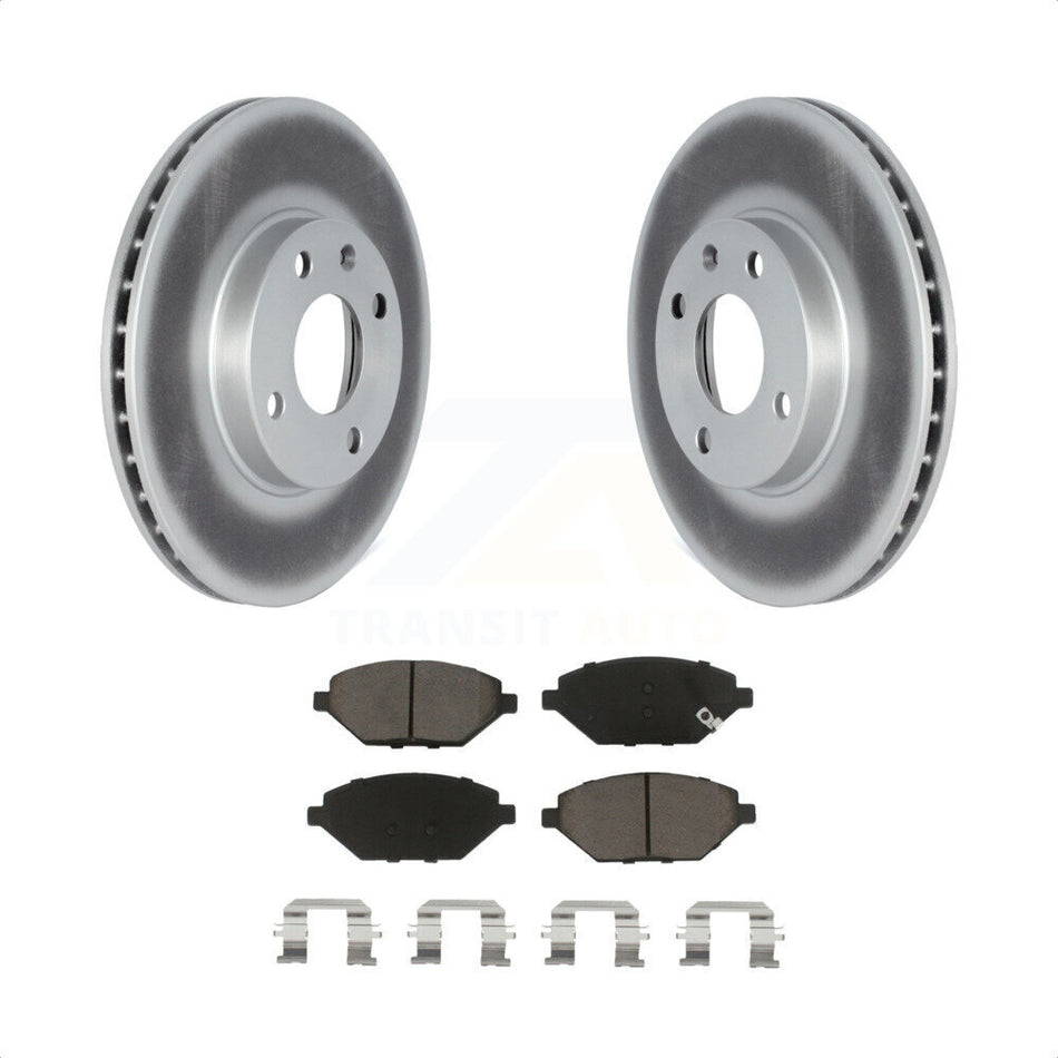 Front Coated Disc Brake Rotors And Ceramic Pads Kit For 2016-2021 Chevrolet Spark KGC-100110 by Transit Auto